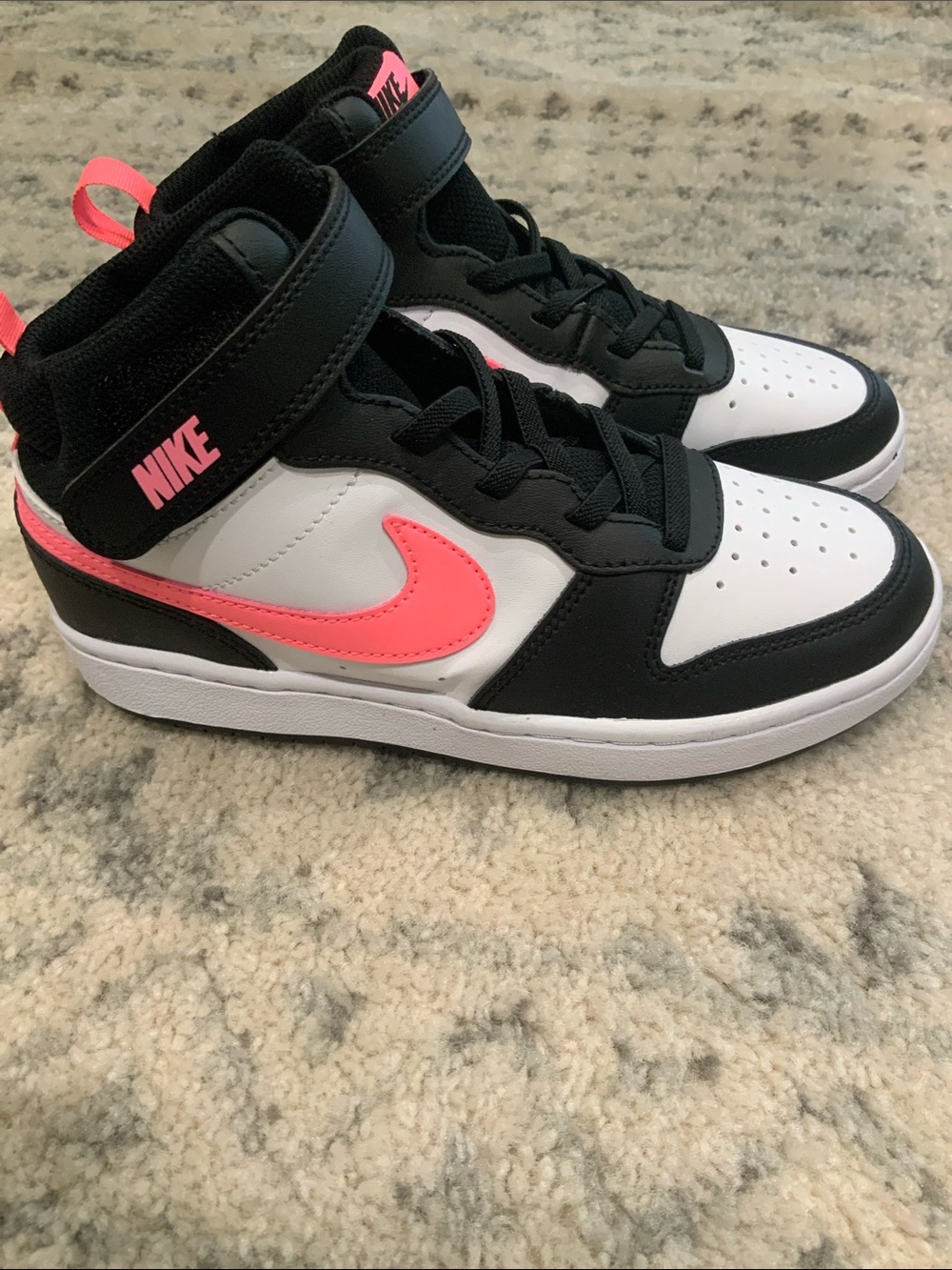 Nike Court Borough Mid 2 - Black/Sunset Pulse White 2Y